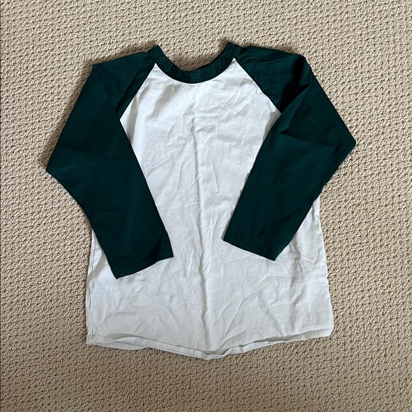 Perfectwhitetee Forest Green and White Tee - Picture 3 of 5